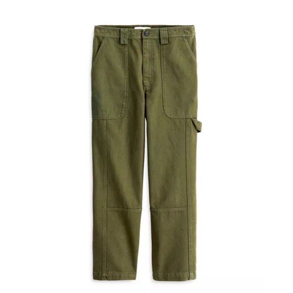 ALEX MILL Phoebe Straight Leg Cargo Pants Size 24 Green Casual Utility Cotton - Picture 1 of 13